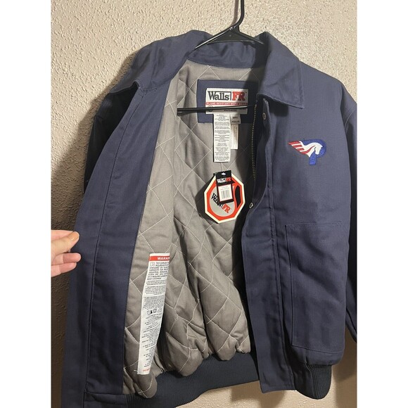 WALLS FR Flame Resistant Insulated Work Jacket Winter coat Heavy Blue Mens Sz S - Picture 4 of 9